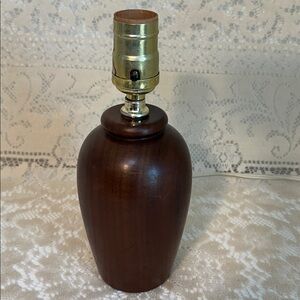 MCM Small Wooden Table Lamp